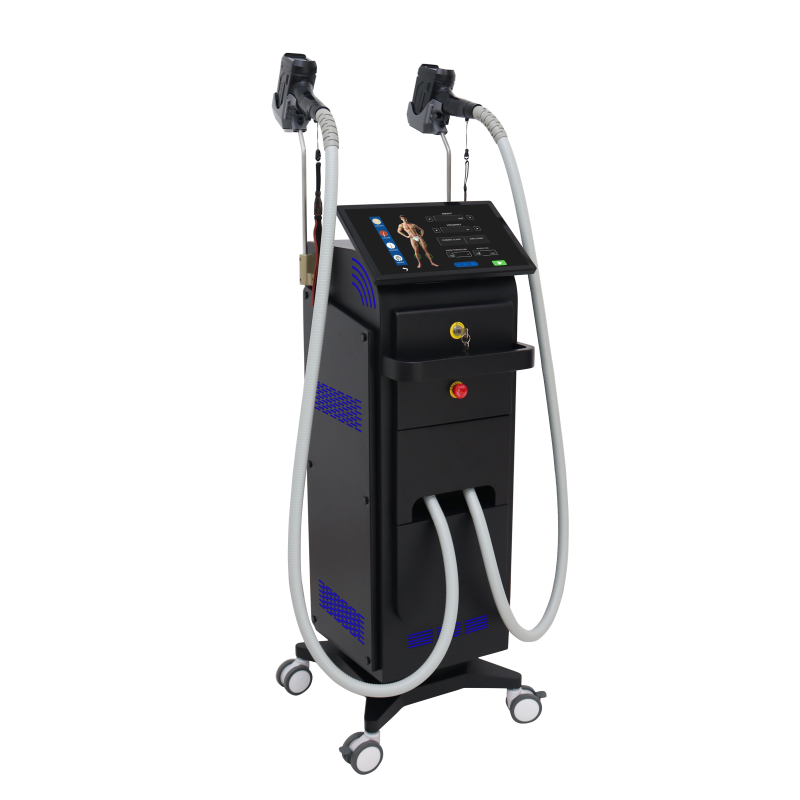 Máquina profesional de depilación láser con dos piezas de mano