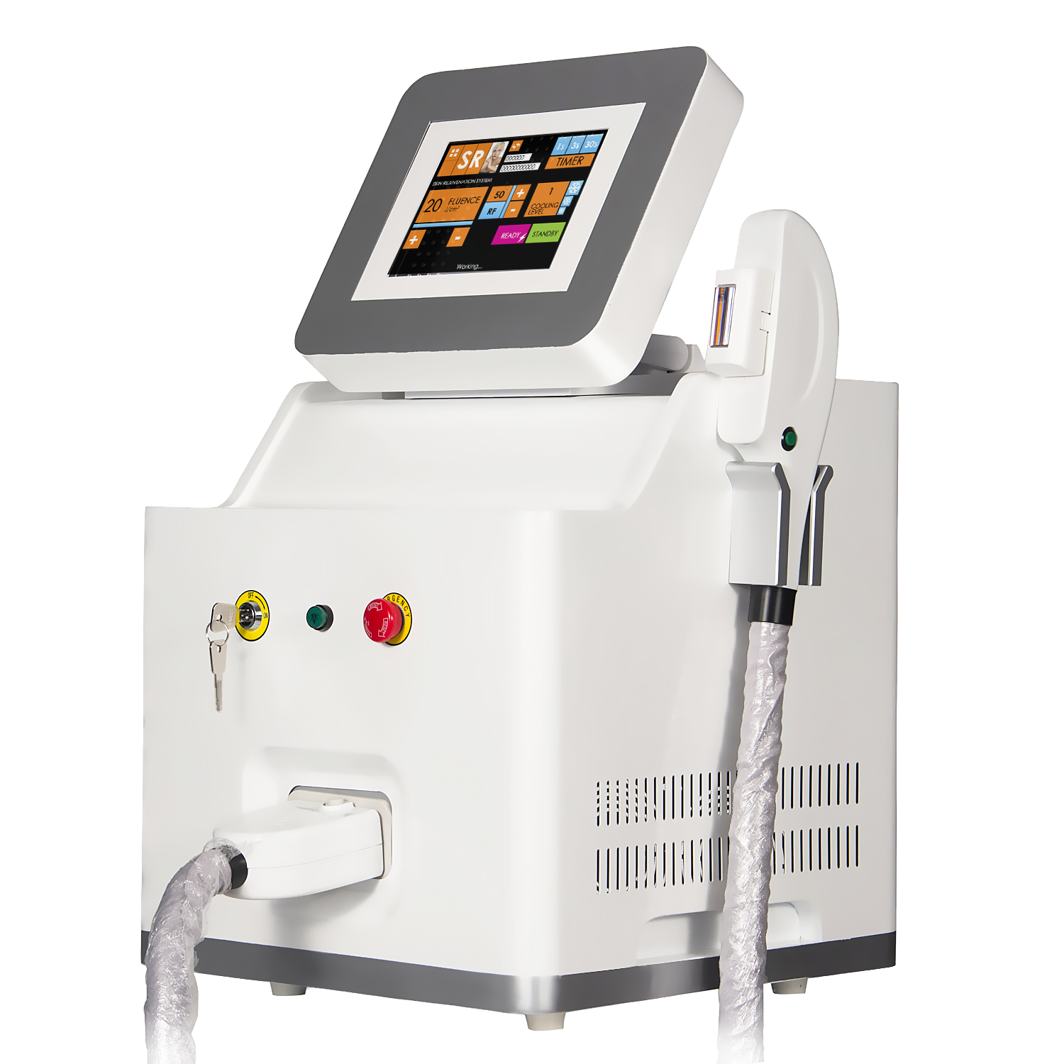 Máquina vertical de alta calidad para el rejuvenecimiento de la piel con depilación permanente con láser IPL