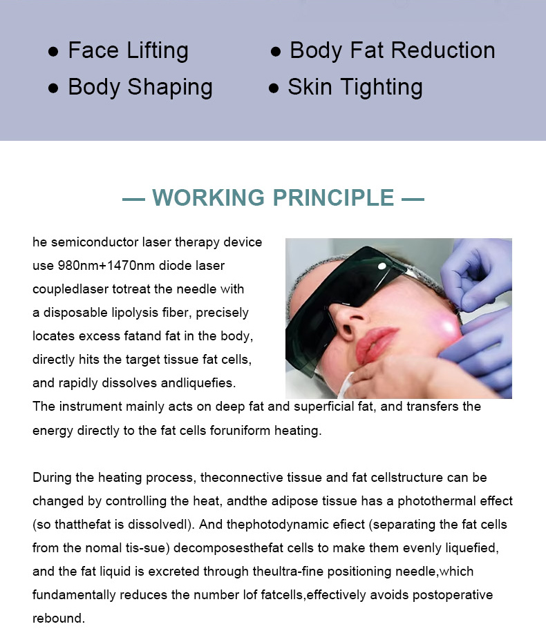 m&aacute;quina de lip&oacute;lisis l&aacute;ser de diodo