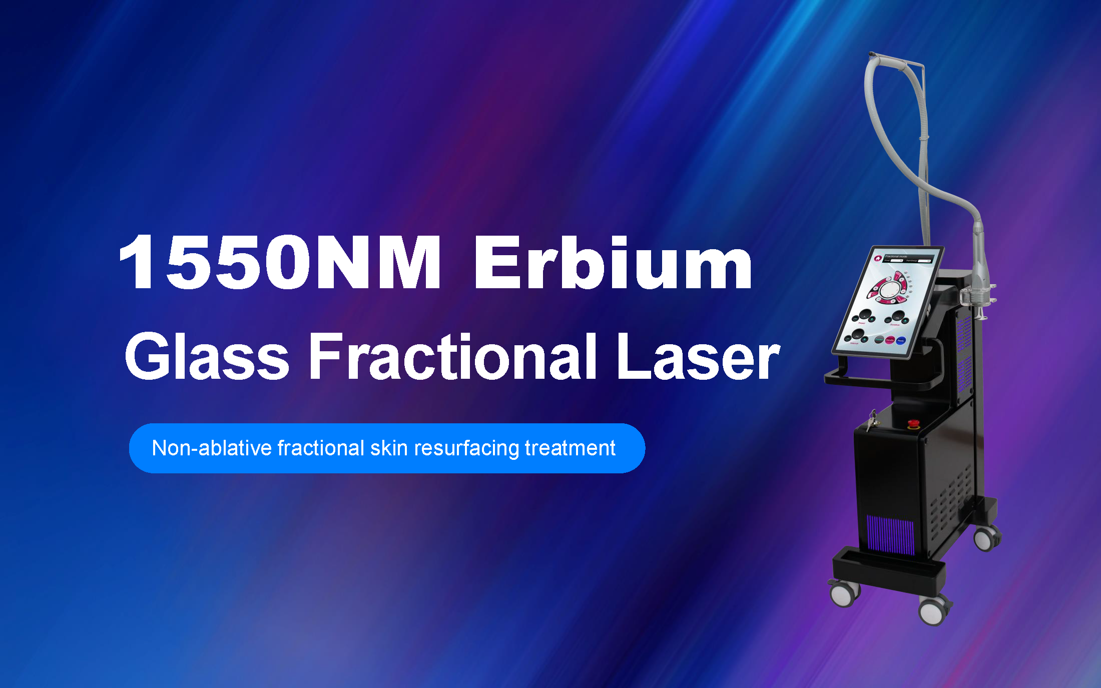 Máquina láser fraccional de vidrio Erbium de 1550 nm