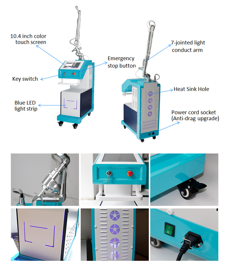 M&aacute;quina de ajuste vaginal de l&aacute;ser de CO2 fraccional
