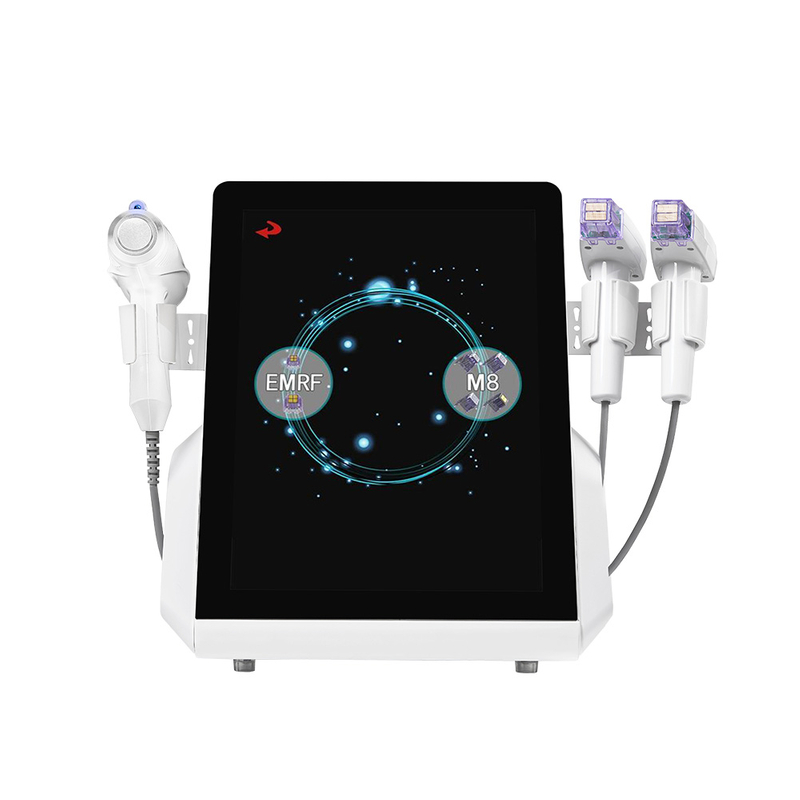 3 en 1 EMRF M8+Hammer de hielo Gold Microhracional Micro-Beauty Machine