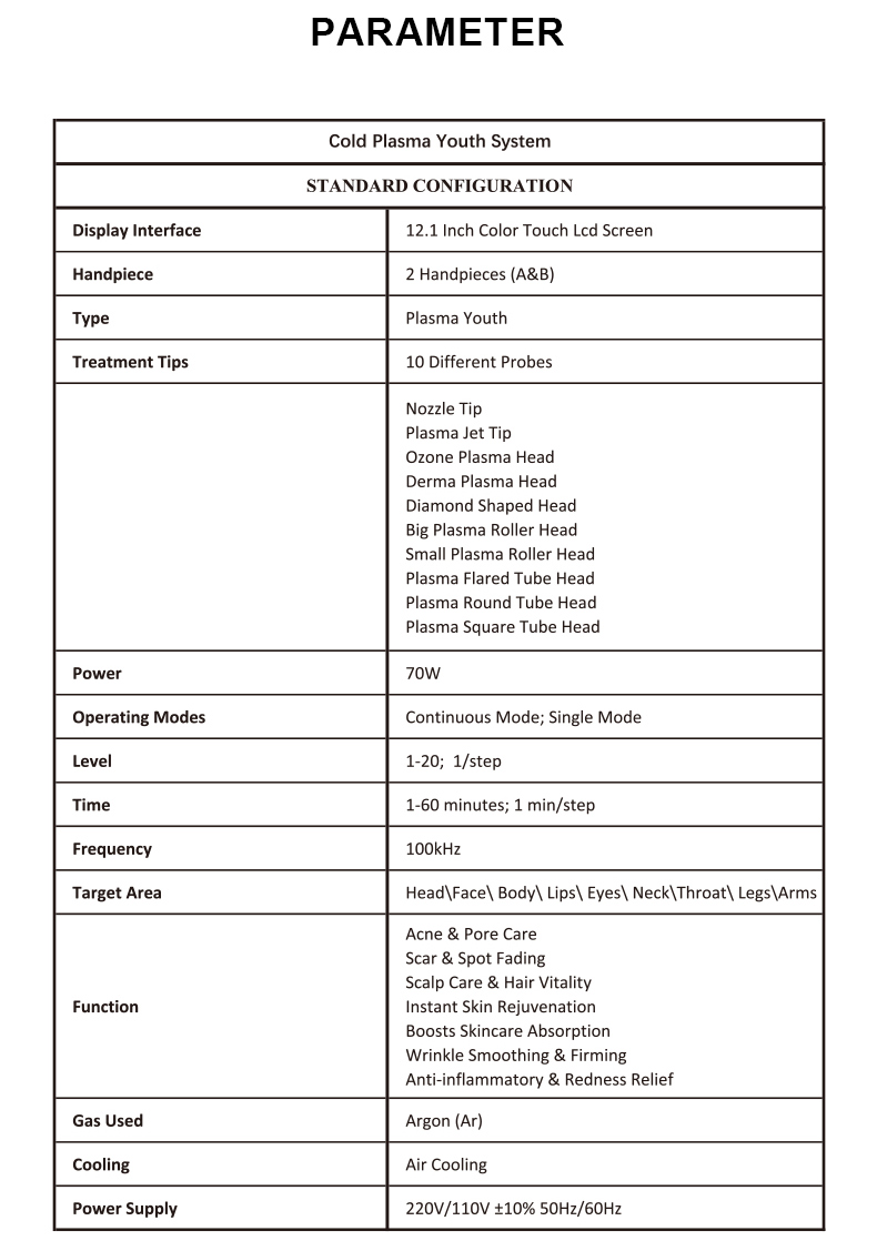 M&aacute;quina de plasma fr&iacute;o