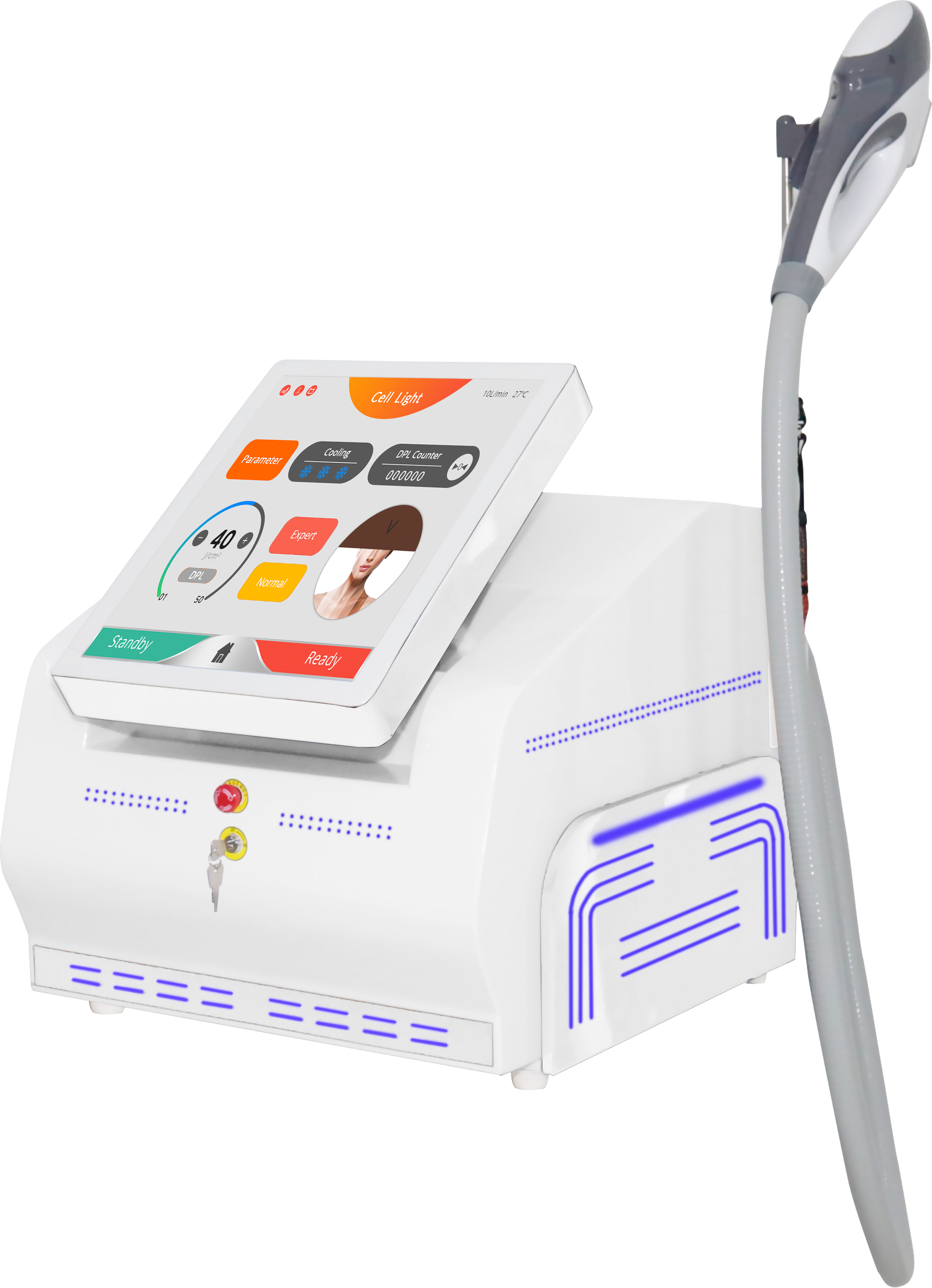Máquina de rejuvenecimiento de piel de depilación multifunción DPL Light Light 