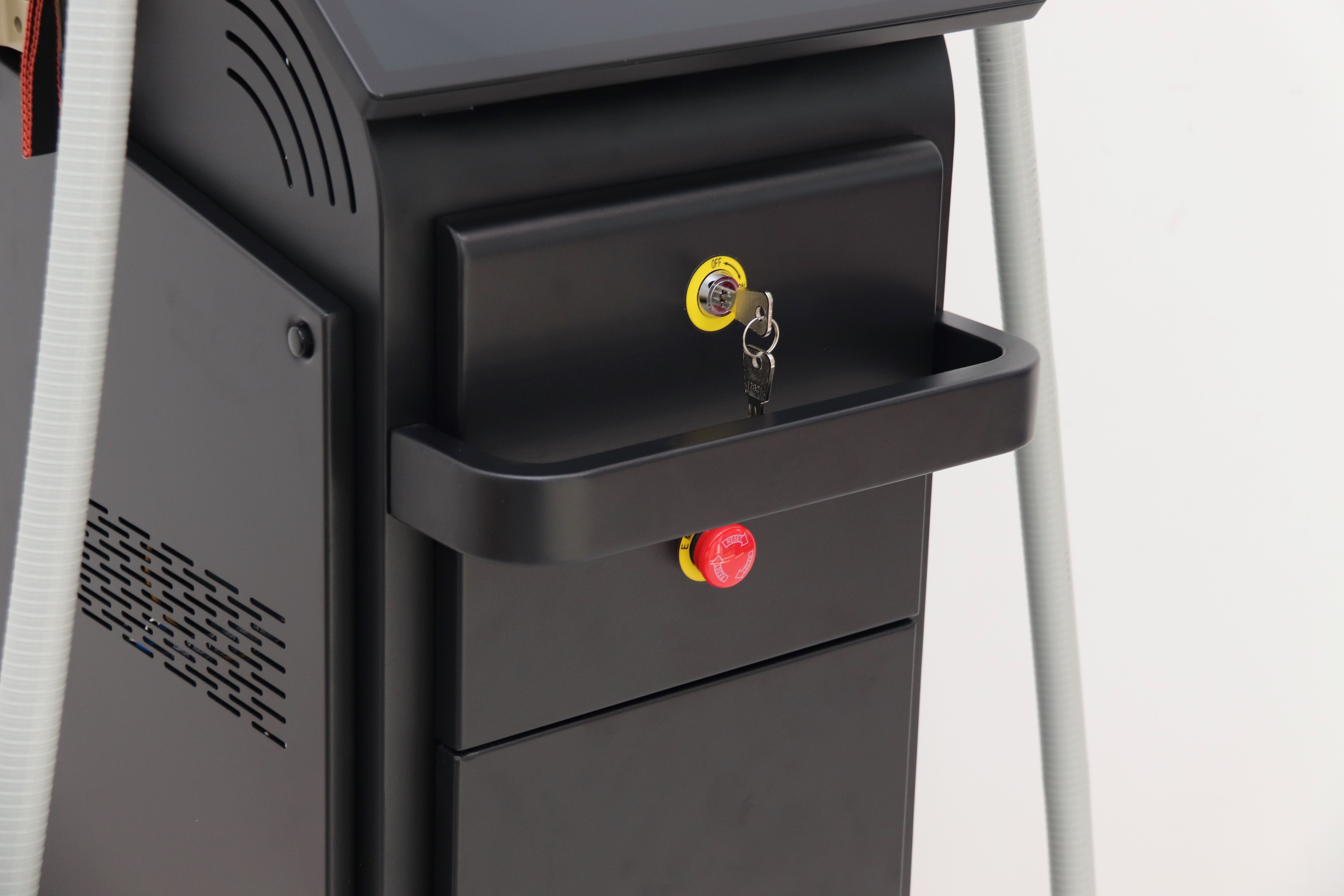 Máquina profesional de depilación láser con dos piezas de mano