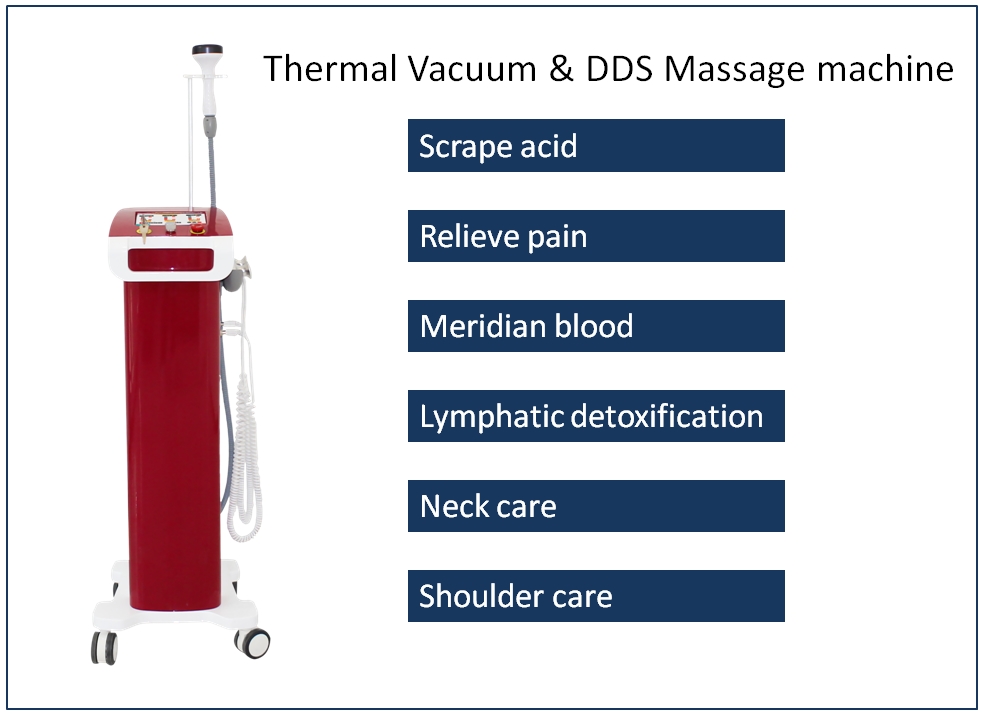 Máquina de adelgazamiento de masaje caliente de microcorriente de vacío térmico y DDS
